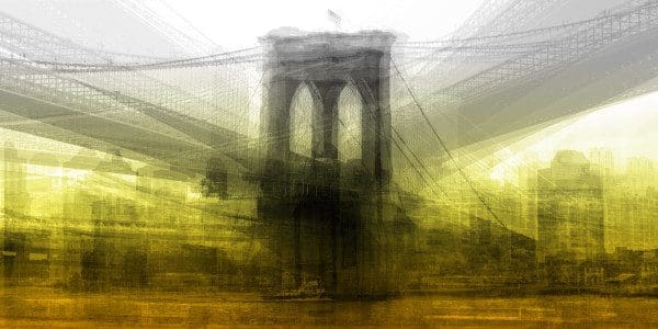 Villeneuve, "Pont Brooklyn", Photograph on Aluminum, 48 X 96