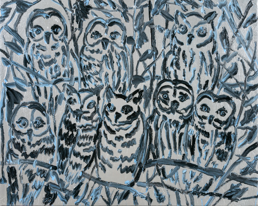HUNT SLONEM - OWLS WASHINGTON