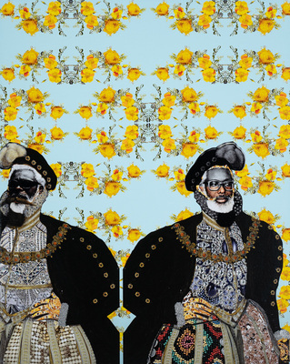  Title: HEADS OF STATE NO. 20 , Size: 20 X 16 , Medium: Mixed Media on Board , Price: $2,500.00