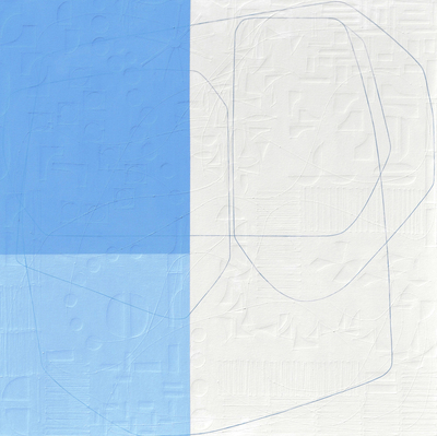  Title: BLUE MOON , Size: 60 X 60; 62 X 62 , Medium: Mixed Media on Canvas