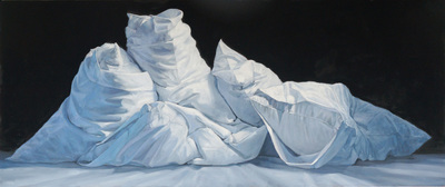  Title: THROW OUT YOUR CARES , Size: 30 X 72; 33 X 75 , Medium: Oil on Canvas