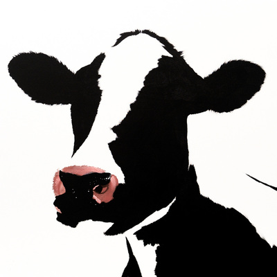  Title: NEARLY CAMOUFLAGED COW IV , Size: 40 X 40; 42 X 42 , Medium: Acrylic on Canvas