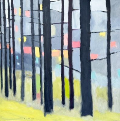  Title: PAYNES GRAY FOREST , Size: 48 X 48; 50 X 50 , Medium: Oil on Canvas