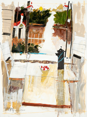  Title: REFLECTIONS , Size: 30 X 22; 36.5 X 28.5 , Medium: Mixed Media on Paper