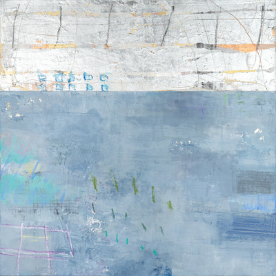  Title: SILVER AND COLOR NO. 137 , Size: 24 X 24; 25.5 X 25.5 , Medium: Mixed Media on Canvas