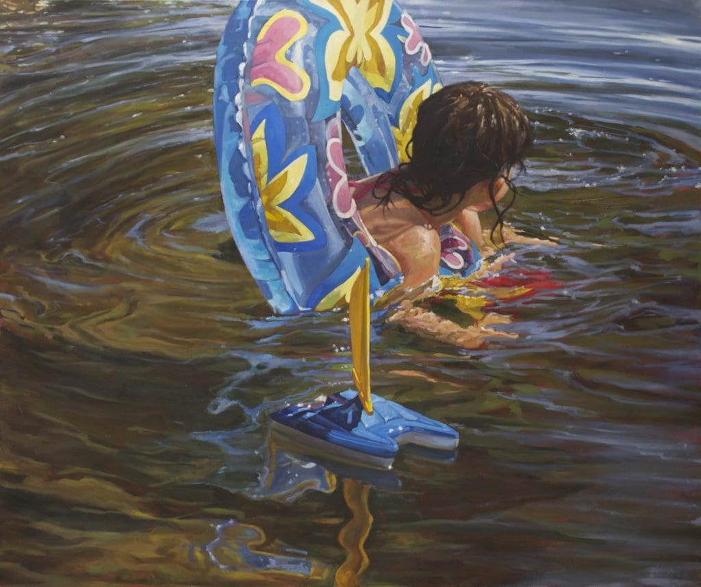 O'Malia. "Orbiting the Sun", Oil on Canvas, 60 x 72 in.