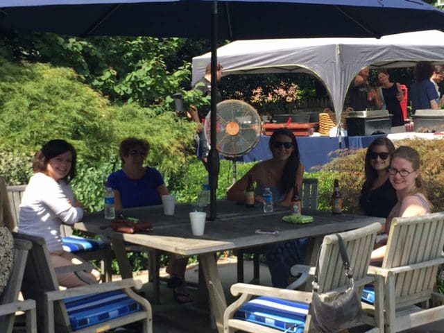 Some of the ladies enjoying the shade