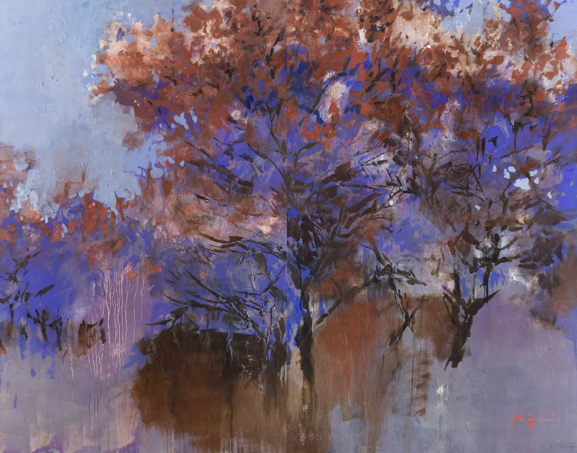 Maksimenko, "Garden," Oil on Canvas, 55 x 71 in.