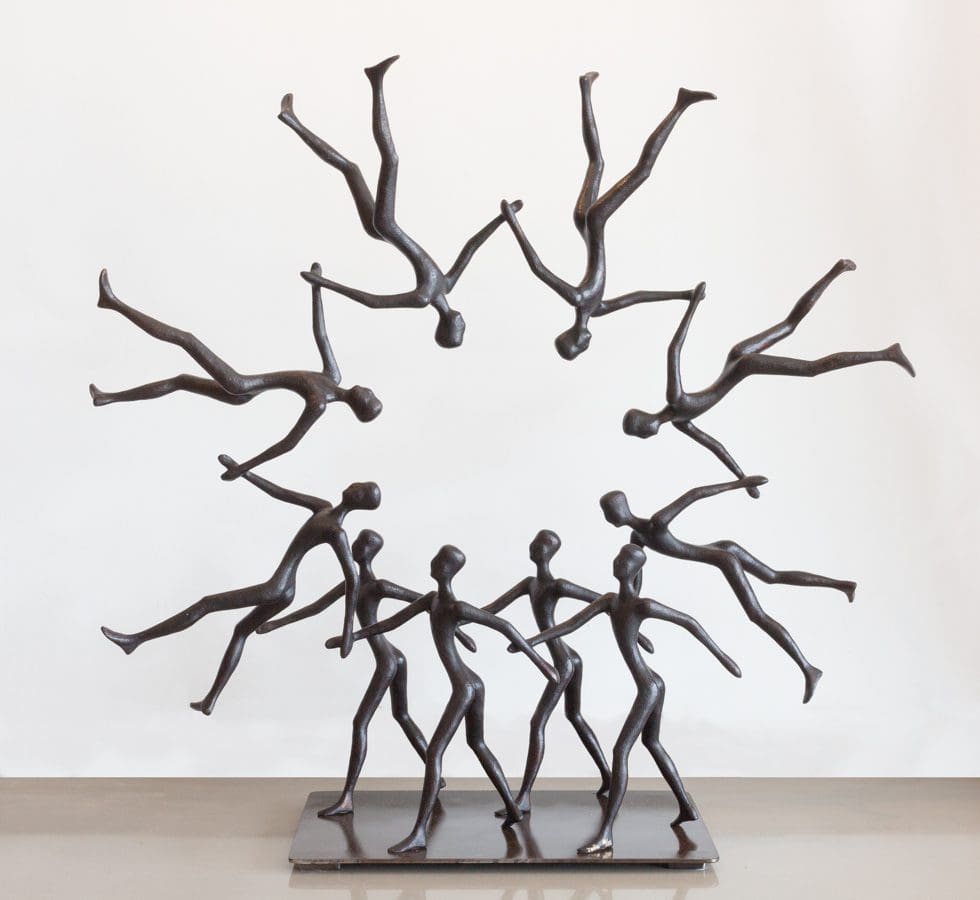 Tolla, "Circle of Life," Bronze, 36.5 x 39 x 13 in.