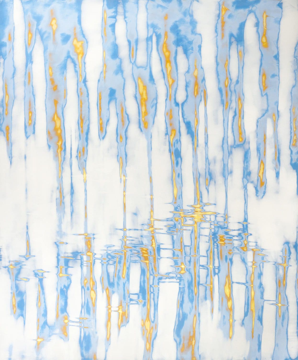 Weaser, "Overture," Mixed Media on Panel, 72 x 60 in.