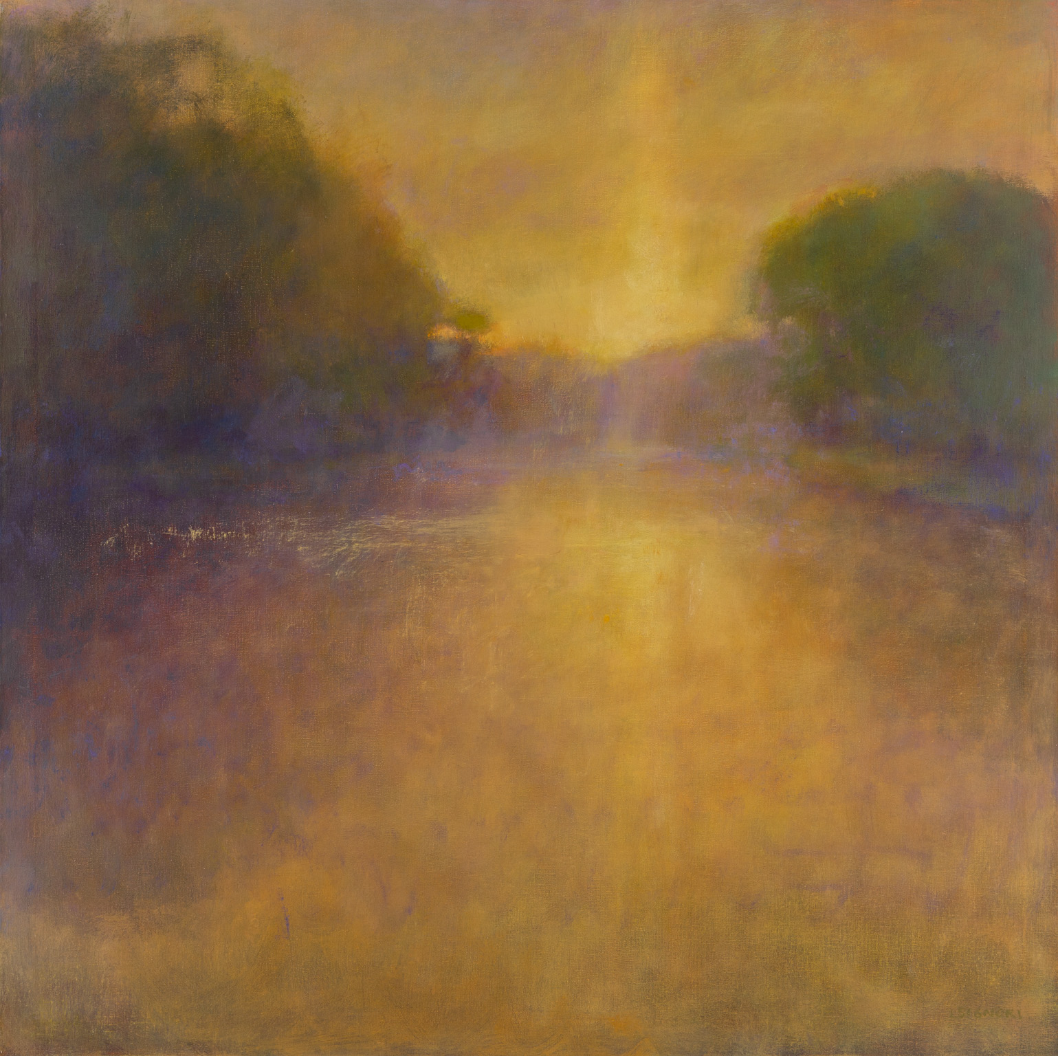 Signori, "Golden Eventide," Oil on Linen, 36 x 36 in. 