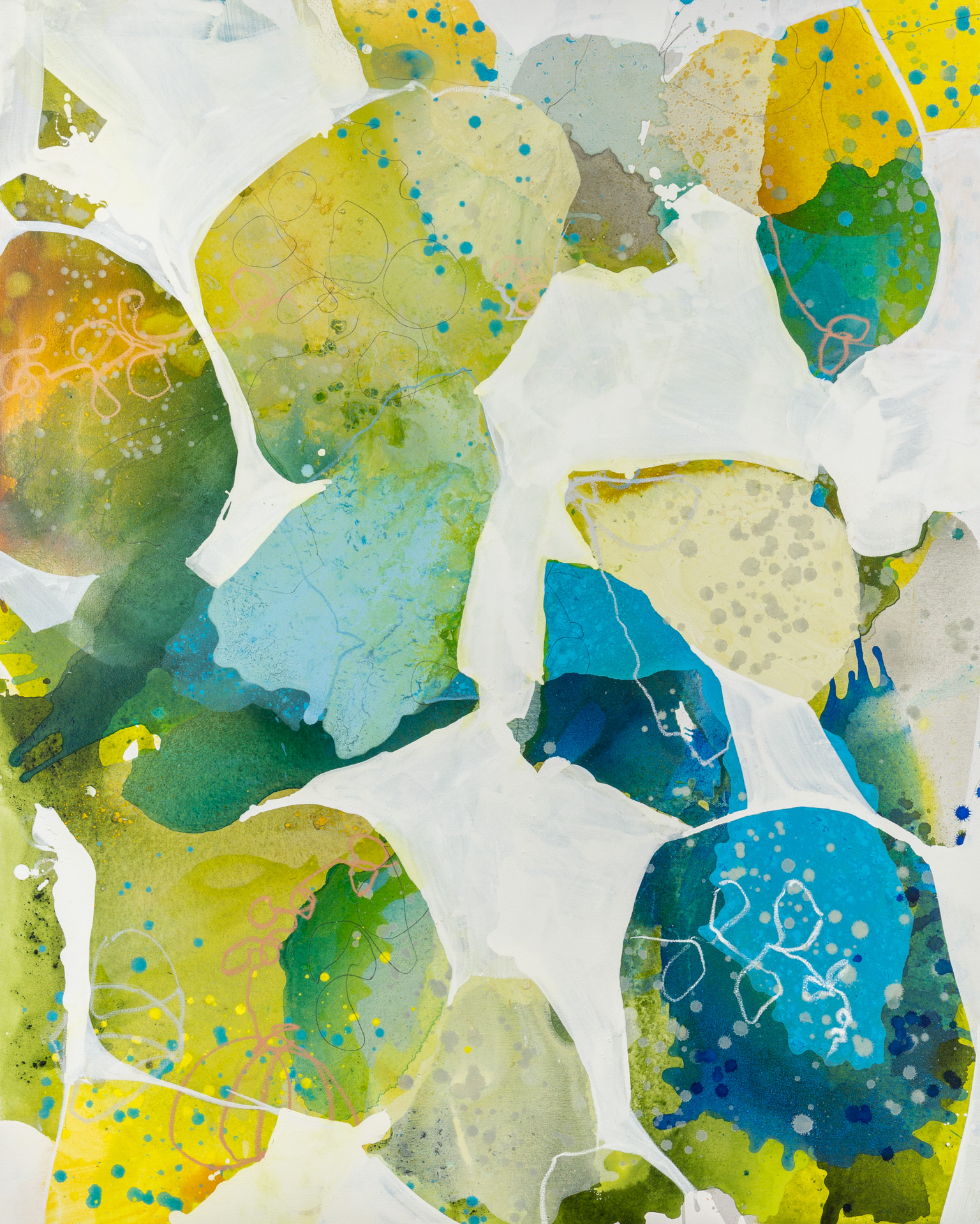 Barber Leventhal • Spring Petals 2 • Mixed Media on Canvas • 60 x 48 inches