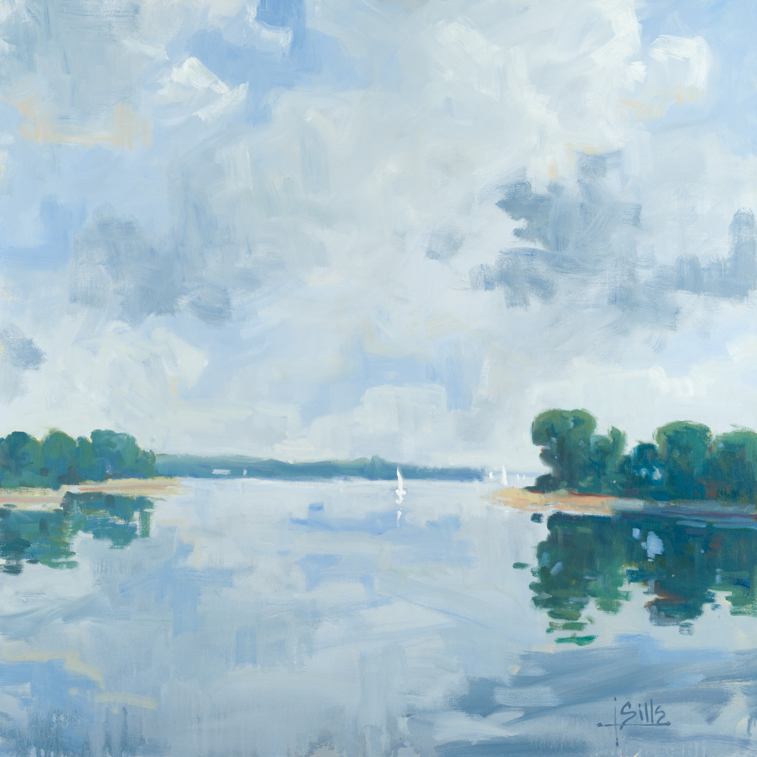 Sills, "Sky," Oil on Canvas, 36 x 36 in. 