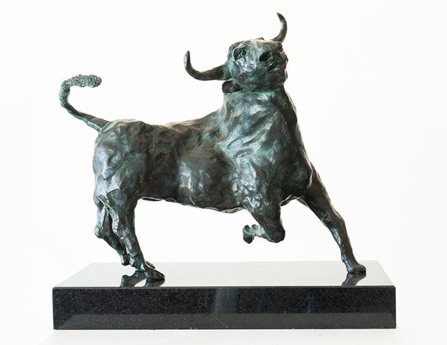 Don Wilks, Bull, Bronze, 16 × 9 × 15 inches