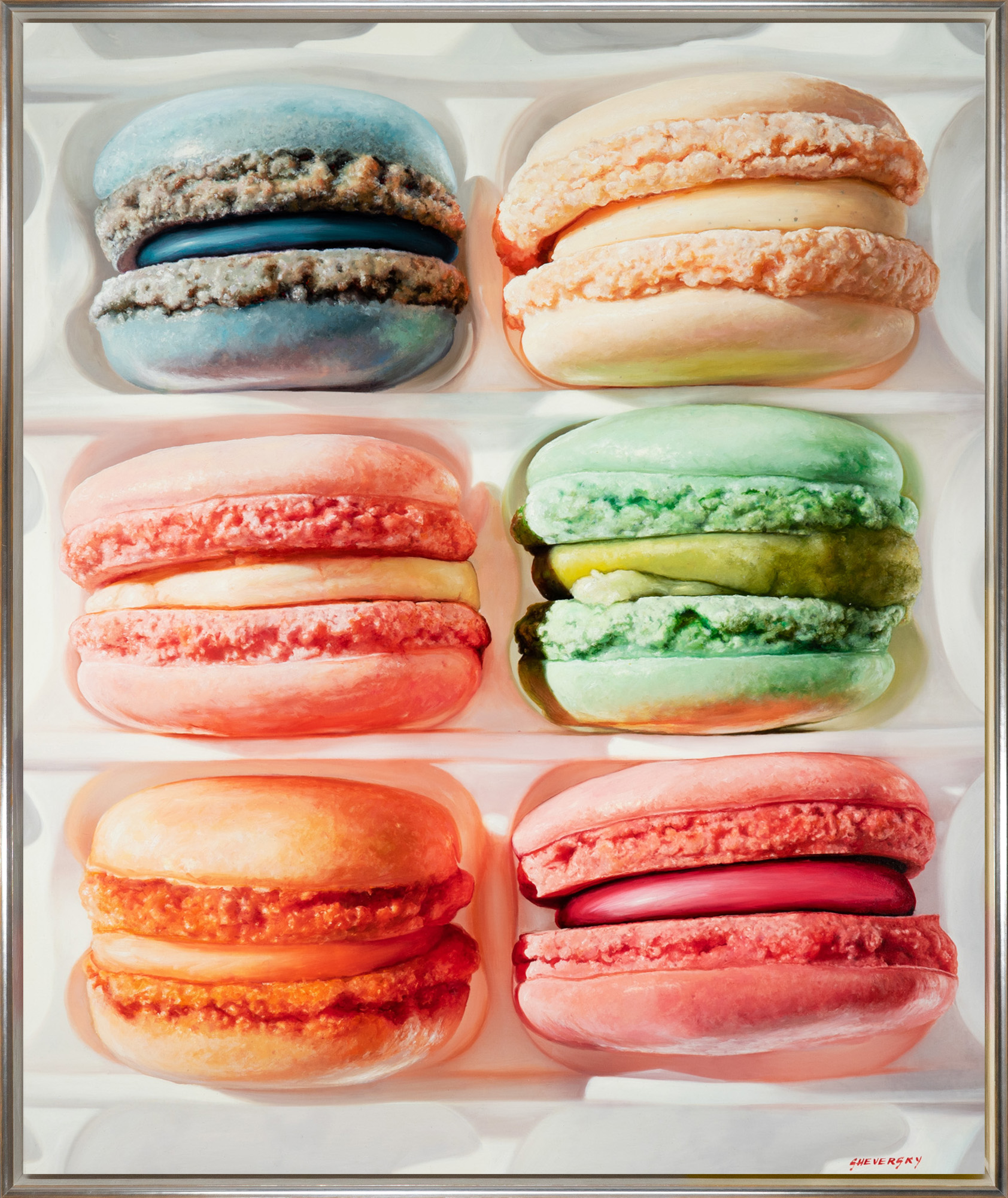 Alexander Sheversky, Macarons, oil on canvas